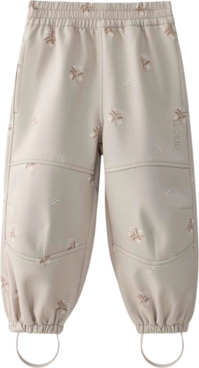 Leokid softshellbroek Vic silver cloud flower maat 116