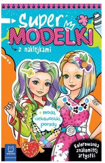 Kleurplaten Supermodellen met glinsterende stickers