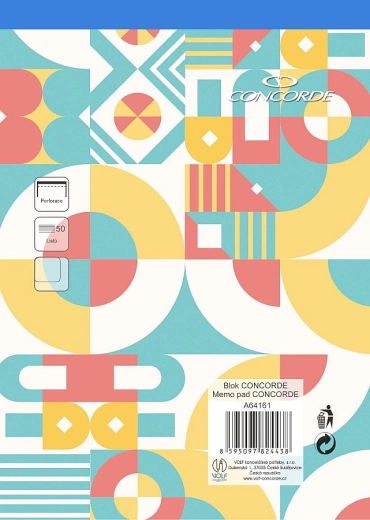 Blok CONCORDE A4 blanco, 50 vellen