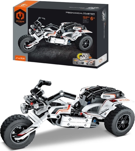 Mechanical Master bouwset motor driewieler 150 onderdelen met pullback-aandrijving