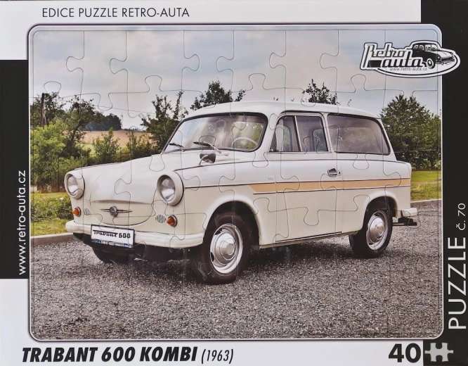 Retro auto-puzzel Trabant 600 Kombi 40 stukjes