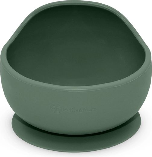 Siliconen kom met zuignap PETITE&MARS Take&Match Misty Green 360 ml