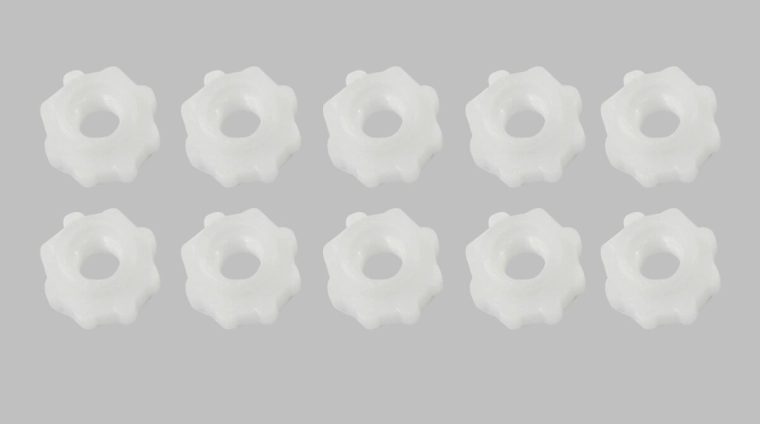 Nylonmoeren M6 × 25 mm - 10 stuks