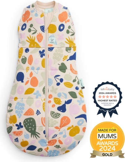 ErgoPouch inbakerdoek en slaapzak 2-in-1 Cocoon fruit salad 2,5 tog (6–12 maanden)