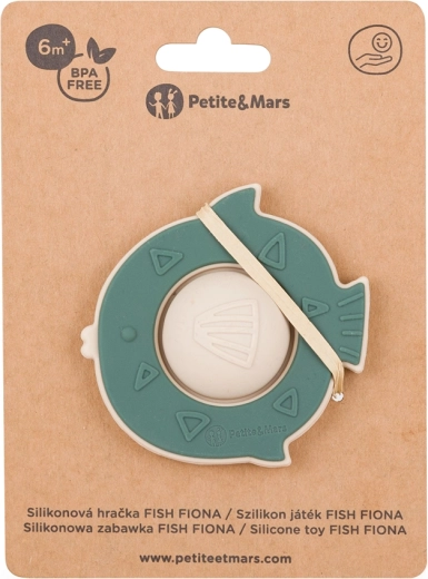 Petite&Mars siliconen speeltje Fish Fiona – misty green