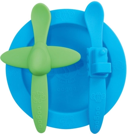 Oogaa servies set blauw met blauw