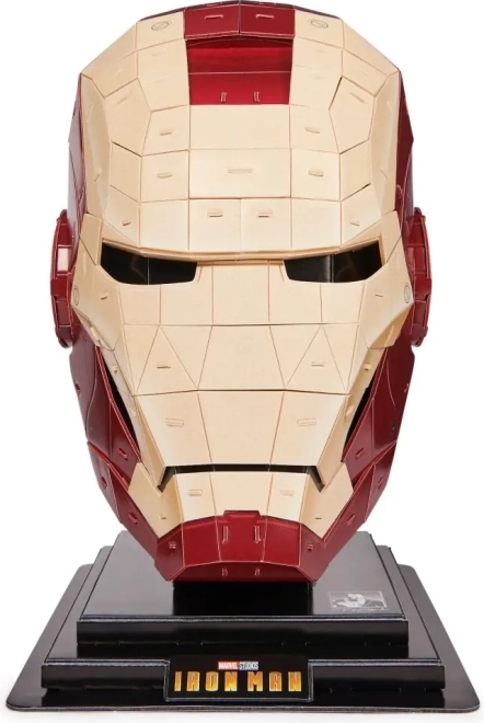 4D Build helm van Iron Man – 3D bouwpuzzel op standaard