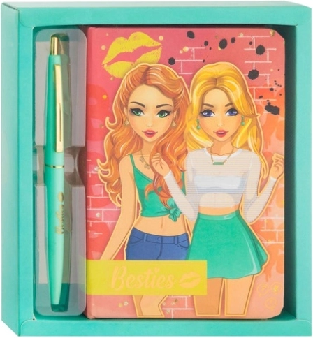 Besties-notitieboek 15 × 10 cm met balpen, 90 vellen