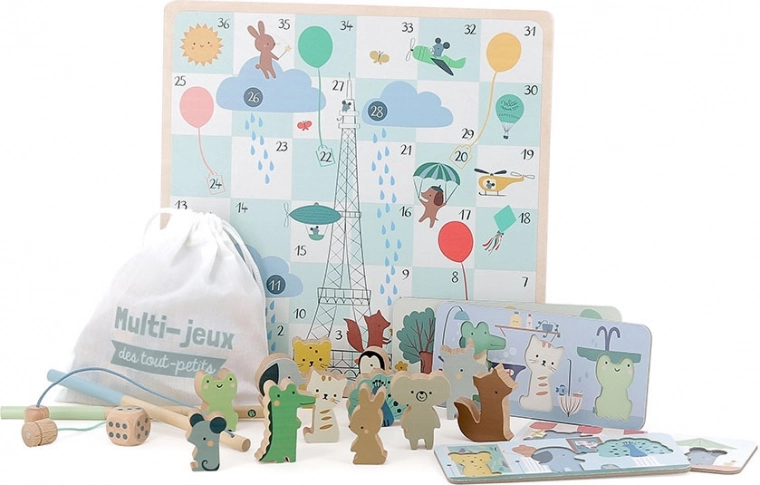 Set spellen met dieren voor de allerkleinsten 4 in 1 Vilac