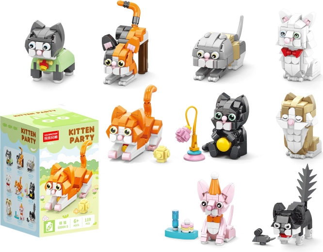 Kitty Matey mini bouwset vrolijke katjes - 1 stuk