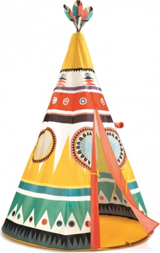 Kindertent Djeco Teepee in de stijl van een indiaanse tipi
