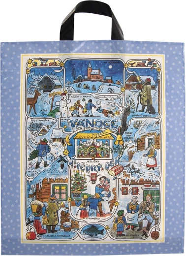 Kunststof tas met J. Lada-motief 40 × 46 cm