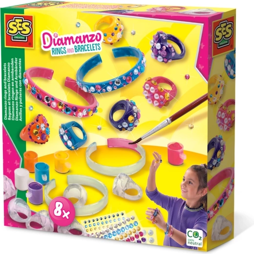 SES Creative Diamanzo ringen en armbanden creatieve set