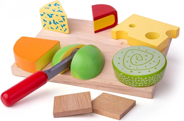 Bigjigs Toys houten kaas set op plank