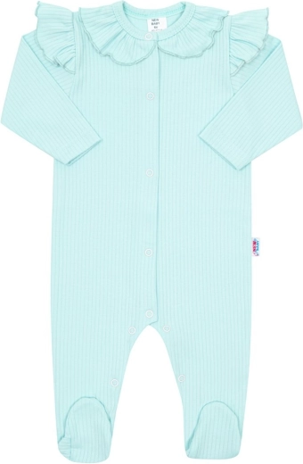 Babykatoenen onesie Stripes ijsblauw 80 (9–12 m)