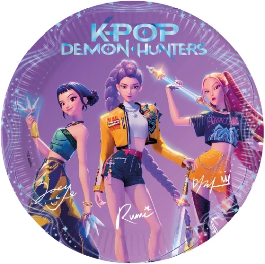 Papieren bordjes Demon hunters K-POP 23 cm (8 stuks)