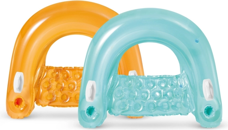 Opblaasbare drijvende stoel met handgrepen en bekerhouders INTEX 147 × 99 cm