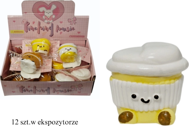 Knijpbare antistressspeelgoed cupcake - 1 stuk