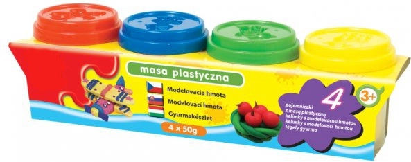 Boetseerklei – set van 4 potjes (4 kleuren)