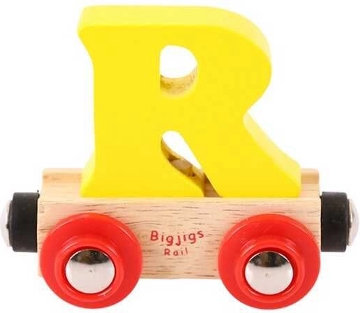Bigjigs Rail wagon voor houten treinbaan letter R