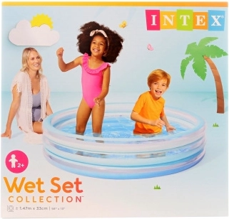 Opblaasbaar kinderzwembad 147 × 33 cm, blauw, 3 kamers