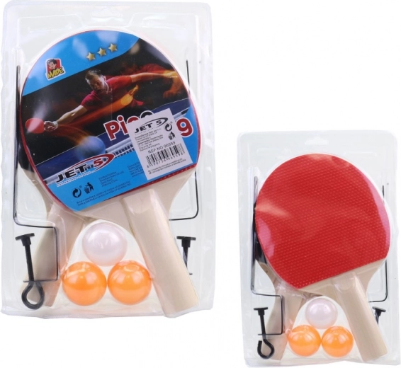 Tafeltennisset met 3 ballen en net