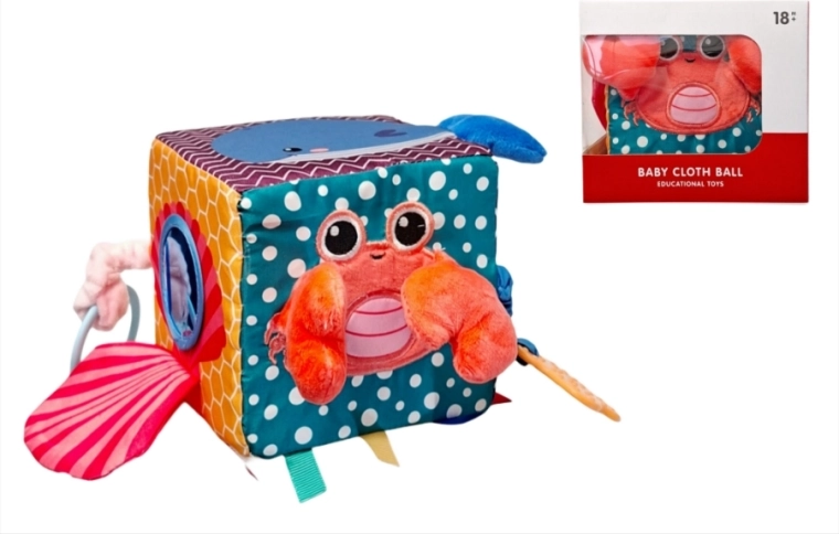 Sensorische kubus voor peuters met dieren