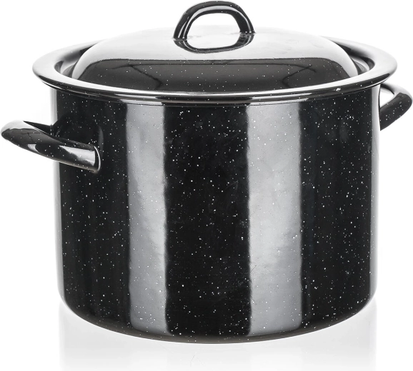 Geglazuurde pan met deksel 5,5 l, diameter 22 cm