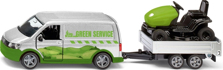 Siku Super VW T6 met aanhanger en tuintractor