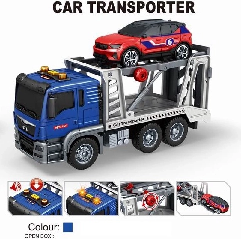 Sleepwagen-set met aandrijving 1:14 met licht en geluid