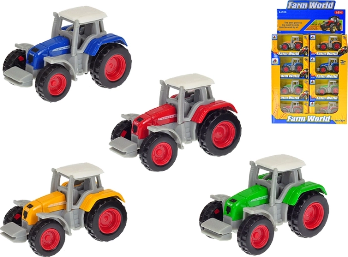 Metalen tractor op schaal 1:64, 7 cm