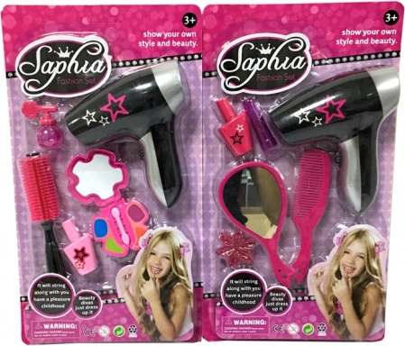 Kinder cosmeticaset met föhn – kappers- en make-uppret