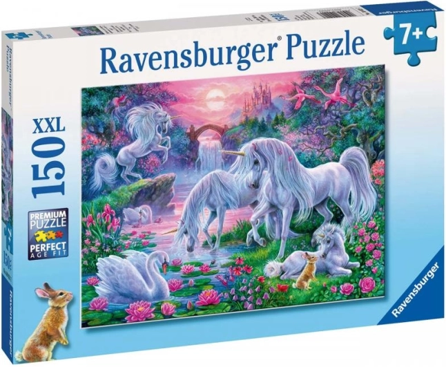 Ravensburger puzzel Eenhoorns in de gloed van de zonsondergang 150 stukjes