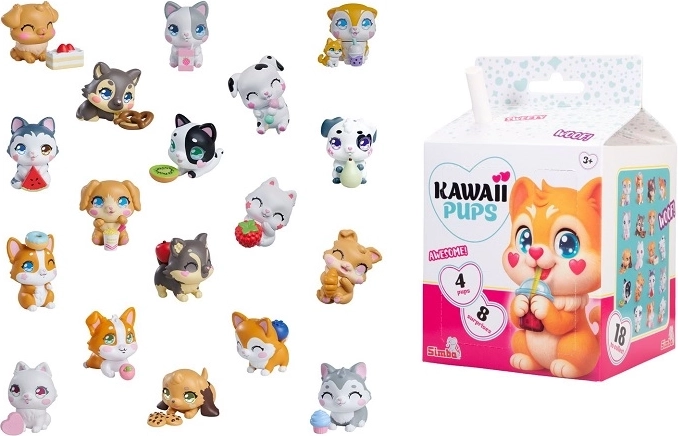 SMBA kawaii hondjes set 4 stuks