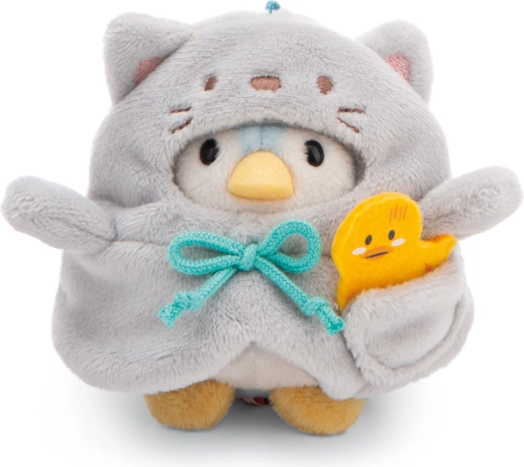 Nici MyMochi pinguïn Waddle 8 cm in kattenkostuum met eendje – geschenkset