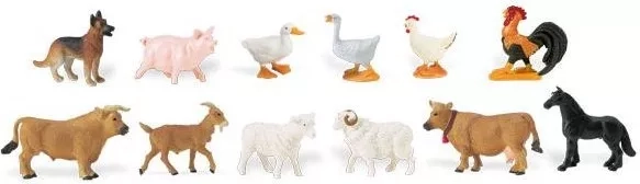 Leven op de boerderij – zak met miniaturen (48 stuks)