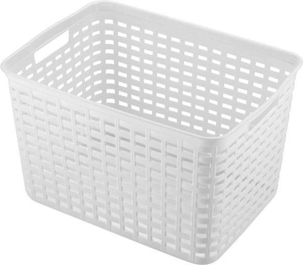 Kunststof opbergmand HEIDRUN 39 × 29 × 22 cm – mix van kleuren