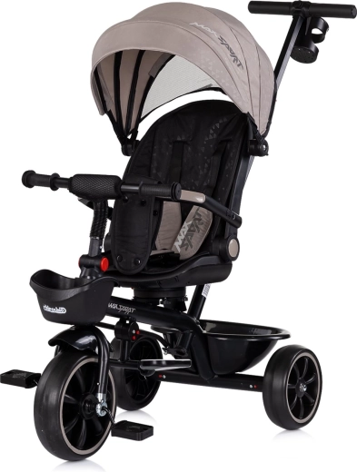 Kinderdriewieler 2-in-1 met kap Max Sport Latte CHIPOLINO