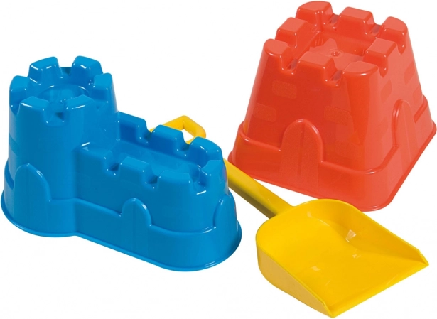 ANDRONI zandvormpjes – kasteelmuren met schep (mix van kleuren)