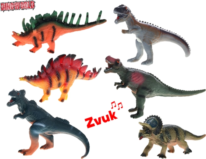 Dinosaurusfiguur met geluid Dinoworld 23–25 cm - 1 stuk