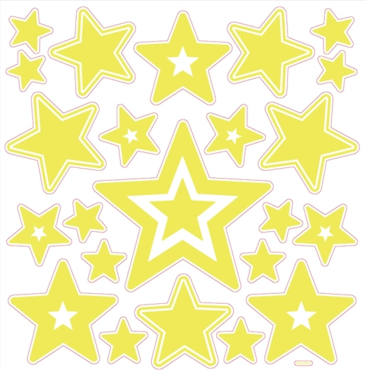Gloeiende 3D muurstickers – sterren