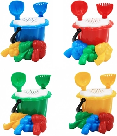 Mini zandset met zeef en fruitvormpjes