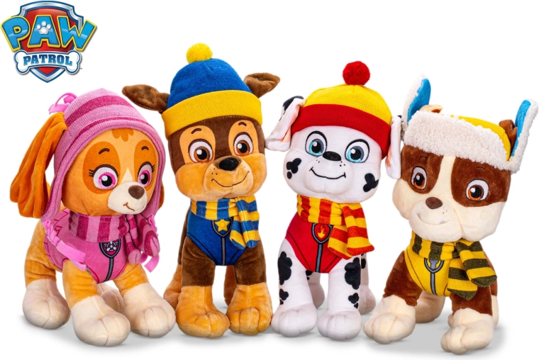 Pluchen knuffel Paw Patrol wintereditie 27 cm