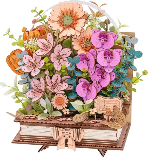 RoboTime 3D houten puzzel Bloeiend boek