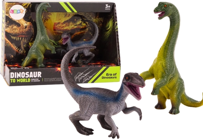 Set dinosaurusfiguren – brachiosaurus en velociraptor (2 stuks)
