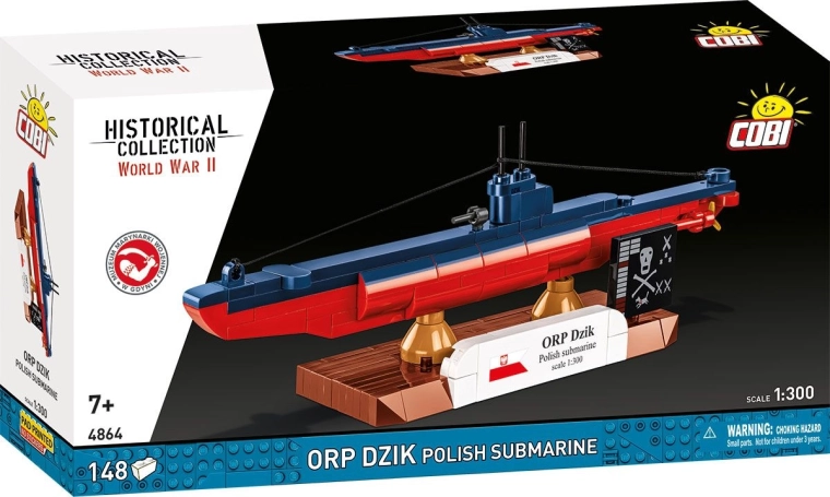 Bouwset COBI ORP Dzik – Poolse onderzeeboot 1:300 (148 onderdelen)