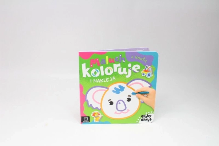 Aksjomat Maluch kleurt en plakt met stickers – koala (dikke contour)