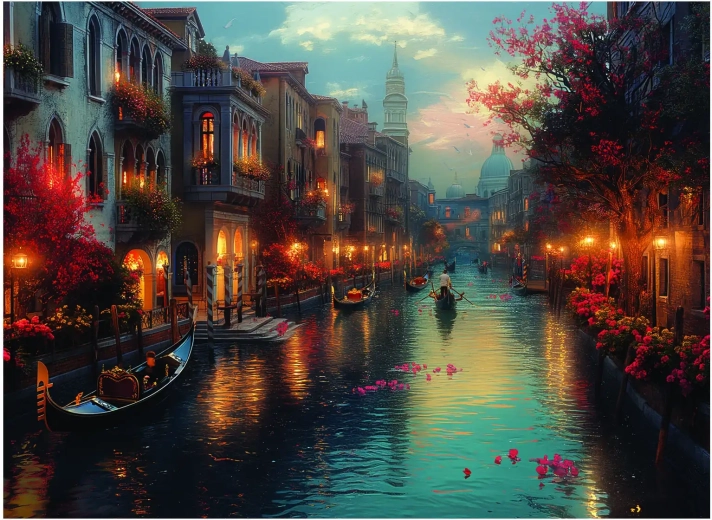 Puzzel Dageraad in Venetië 1000 stukjes