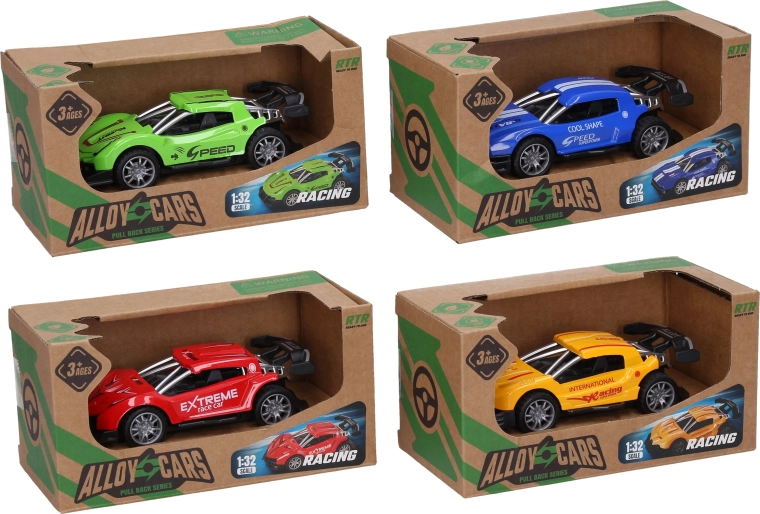 Metalen buggy met terugtrekmechanisme 12 cm