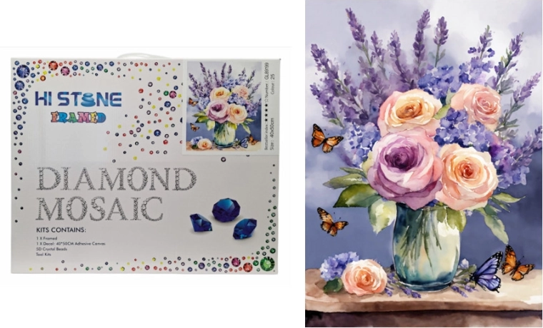 Diamantmozaïek Bloemen in een vaas